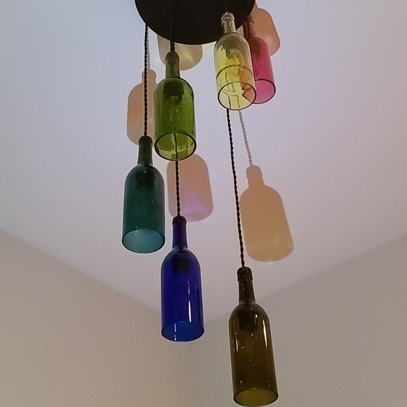 Handmade Glass Spiral Chandelier - Picture 7 of 8